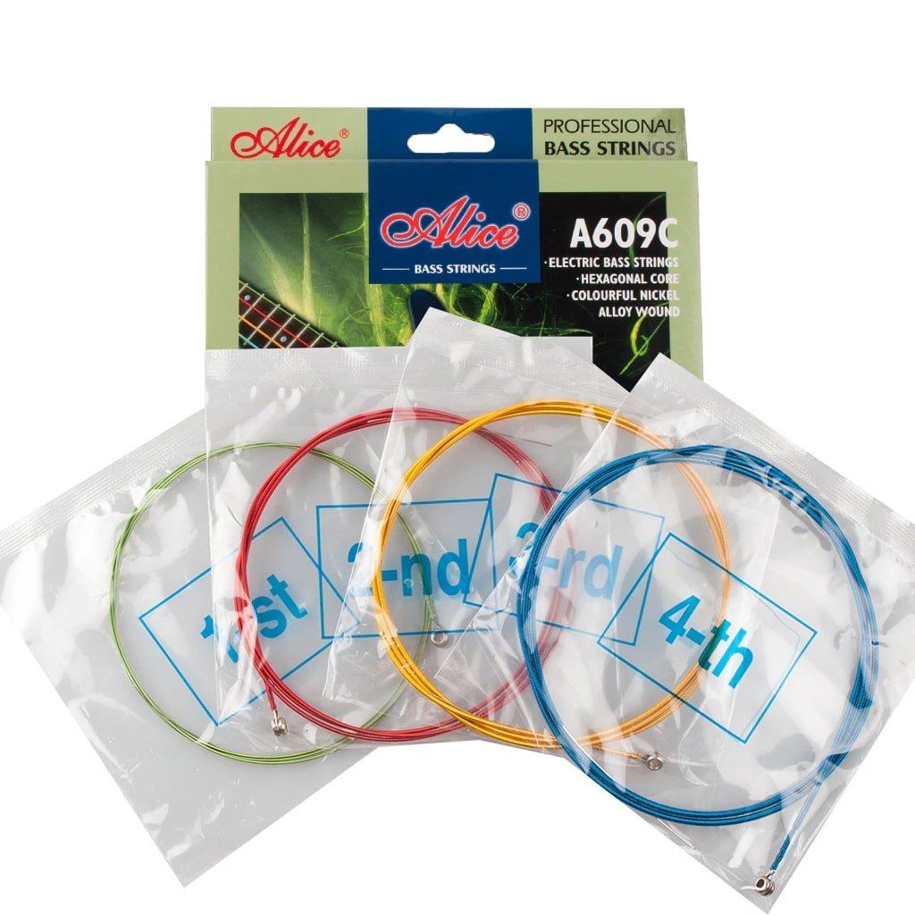 Colourful Electric Bass Strings by Alice A609C Full