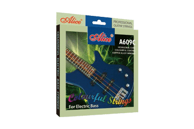 Colourful Electric Bass Strings by Alice A609C 1 Pack
